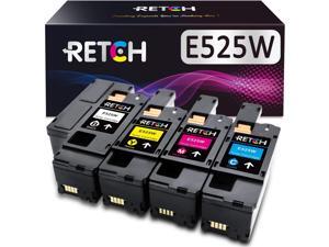RETCH Compatible Toner Cartridge Replacement for Dell E525w E525 525w 525 for E525w Wireless Color Printer for 593-BBJX 593-BBJU 593-BBJV 593-BBJW (1 Black 1 Cyan 1 Magenta 1 Yellow) RETCH Compatible Toner Cartridge Replacement for Dell E525w E525 525w 525 for E525w Wireless Color Printer for 593-BBJX 593-BBJU 593-BBJV 593-BBJW (1 Black 1 Cyan 1 Magenta 1 Yellow)