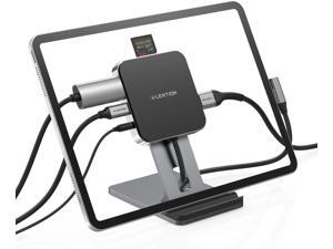 LENTION USB C Standing Dock with 4K HDMI, SD/Micro SD Card Reader, 3.5mm Aux, USB 3.0 and 100W Charging Adapter for 2018-2020 iPad Pro, iPad Air 4, New Surface Go/Pro 7/X, More (CB-D42, Black) LENTION USB C Standing Dock with 4K HDMI, SD/Micro SD Card Reader, 3.5mm Aux, USB 3.0 and 100W Charging Adapter for 2018-2020 iPad Pro, iPad Air 4, New Surface Go/Pro 7/X, More (CB-D42, Black)