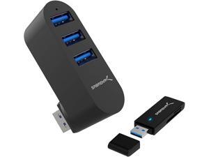 Sabrent Premium 3-Port Aluminum Mini USB 3.0 Hub + USB 3.0 Micro SD and SD Card Reader Sabrent Premium 3-Port Aluminum Mini USB 3.0 Hub + USB 3.0 Micro SD and SD Card Reader