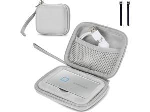 ProCase Samsung T7/ T7 Touch Portable SSD Hard Carrying Case and 2 Cable Ties, Hard EVA Shockproof Storage Travel Organizer for T7/ T7 Portable 500GB 1TB 2TB USB 3.2 External Solid State Drives-Silver ProCase Samsung T7/ T7 Touch Portable SSD Hard Carrying Case and 2 Cable Ties, Hard EVA Shockproof Storage Travel Organizer for T7/ T7 Portable 500GB 1TB 2TB USB 3.2 External Solid State Drives-Silver