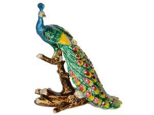 Peacock Trinket Box and Peacock Ring Holders Jewelry Container Peacock Decoration Gifts