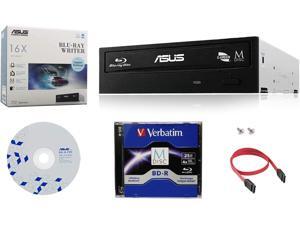Asus 16X BW-16D1HT Internal Blu-ray Burner Drive Bundle with 1 Pack M-DISC BD, Cable Accessories and Mounting Screws (Supports BDXL and M-Disc, Retail Box)
