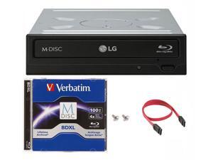 LG 14x WH14NS40 Internal Blu-ray DVD Drive + 100GB Verbatim M-Disc BDXL + SATA Cable LG 14x WH14NS40 Internal Blu-ray DVD Drive + 100GB Verbatim M-Disc BDXL + SATA Cable