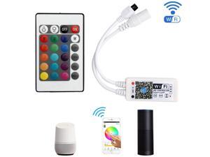 SUPERNIGHT Smart LED Controller, Wireless Smart Controller for RGB Strip Light, Compatible with Alexa,Google Assistant, Voice Control, IOS / Android Smart Phones App Control SUPERNIGHT Smart LED Controller, Wireless Smart Controller for RGB Strip Light, Compatible with Alexa,Google Assistant, Voice Control, IOS / Android Smart Phones App Control