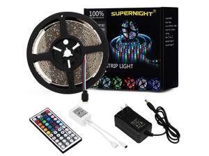 SuperNight® 5M 16.4ft 3528 RGB 300 LED Light Strip waterproof Lamp with 44 Key IR Remote Controller + 12V Power Supply Transformer SuperNight® 5M 16.4ft 3528 RGB 300 LED Light Strip waterproof Lamp with 44 Key IR Remote Controller + 12V Power Supply Transformer