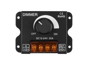 SUPERNIGHT LED Light Strip Dimmer, DC 12V-24V 30A PWM Dimming Controller for Dimmer Knob Adjust Brightness ON/Off Switch with Aluminum Housing SUPERNIGHT LED Light Strip Dimmer, DC 12V-24V 30A PWM Dimming Controller for Dimmer Knob Adjust Brightness ON/Off Switch with Aluminum Housing