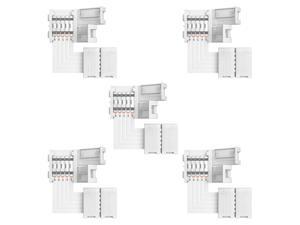 SUPERNIGHT 5 Pieces Pack L Shape RGBW LED Strip Light 5 Pin Connector for 10 mm Wide 5050 and 3528 LED Indoor String Lights Extending Connection SUPERNIGHT 5 Pieces Pack L Shape RGBW LED Strip Light 5 Pin Connector for 10 mm Wide 5050 and 3528 LED Indoor String Lights Extending Connection