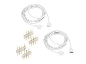 SUPERNIGHT 2PCS 2M 6.6ft LED Extension Cable 5-PIN LED Strip Connector Cable Cord for SMD 5050 2835 RGBW LED Light Strip Connection with 4 Male 5-PIN Plugs SUPERNIGHT 2PCS 2M 6.6ft LED Extension Cable 5-PIN LED Strip Connector Cable Cord for SMD 5050 2835 RGBW LED Light Strip Connection with 4 Male 5-PIN Plugs