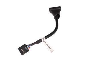 Black USB 2.0 9Pin Housing male to USB 3.0 20pin Female Cable Extension Adaptor