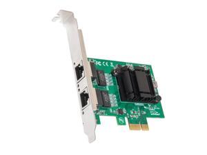 2 Port Gigabit Ethernet PCI-e x1 Intel 82571 Chipset Network Card