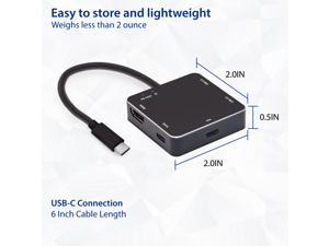 SYBA USB 3.1 Gen 1 Type-C Mini Dock USB 3.0 HDMI Lan PD Charger SD-HUB50115