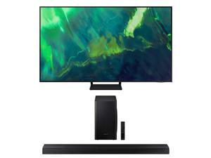Samsung QN65Q70AA 65" Class UHD High Dynamic Range QLED 4K Smart TV with a Samsung HW-T650 Bluetooth Soundbar and Dolby Audio Wireless Subwoofer (2021) Samsung QN65Q70AA 65" Class UHD High Dynamic Range QLED 4K Smart TV with a Samsung HW-T650 Bluetooth Soundbar and Dolby Audio Wireless Subwoofer (2021)