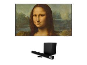 SAMSUNG 65-Inch Class QLED The Frame Series - Quantum HDR Smart TV with Alexa Built-in with a Klipsch Cinema 800 Dolby Atmos 3.1 Sound Bar & Wireless Subwoofer (2022)