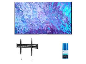 Samsung QN50Q80CAFXZA 50 4K QLED Direct Full Array with Dolby Smart TV with a Walts FIXEDMOUNT4390 TV Mount for 4390 Compatible TVs and Walts HDTV Screen Cleaner Kit 2023