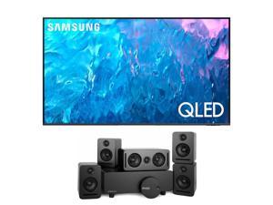 Samsung QN75Q70CAFXZA 75 Inch QLED 4K Quantum HDR Dual LED Smart TV with a Platin MONACO-5-1-SOUNDSEND 5.1 Sound System with WiSA Transmitter (2023)