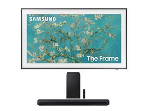 Samsung QN50LS03BAFXZA 50 Inch The Frame 4K UltraHD Smart QLED TV with a Samsung HWQ700C 312ch Soundbar with Subwoofer and Dolby Atmos 2022