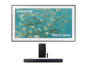 Samsung QN55LS03BAFXZA 55 Inch The Frame 4K UltraHD Smart QLED TV with a Samsung HWQ900C 712ch Soundbar and Subwoofer with Dolby Atmos 2022