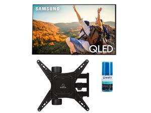 Samsung QN55Q80CDFXZA 55 Inch 4K QLED Quantum HDR Plus Smart TV with a Walts TV Medium Full Motion Mount for 3265 Inch Compatible TVs and a Walts HDTV Screen Cleaner Kit 2023
