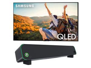 Samsung QN55Q80CAFXZA 55 Inch 4K QLED Direct Full Array with Dolby Smart TV with a Mackie CRSTEALTHBAR Desktop Soundbar with Bluetooth 2023
