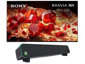Sony XR75X93L 75 Inch 4K Mini LED Smart Google TV with PS5 Features with a Mackie CRSTEALTHBAR Desktop Soundbar with Bluetooth 2023