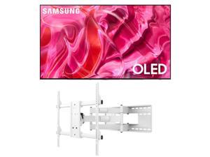 Samsung QN55S90CAFXZA 55 Inch 4K OLED Smart TV with AI Upscaling with a Kanto FMX3W Full Motion TV Mount with 28 Inch Extension for 40 Inch90 Inch TVs 2023