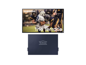 Samsung QN75LST7TA The Terrace 75 OutdoorOptimized QLED 4K UHD Smart TV with a Samsung VGSDC75G 75 Dark Gray Dust Cover for The Terrace TV Bundle 2020