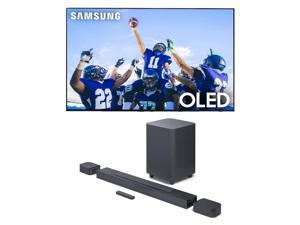 Samsung QN55S90CAFXZA 55 Inch 4K OLED Smart TV with AI Upscaling with a JBL BAR700 51ch Soundbar and Subwoofer with Surround Speakers 2023