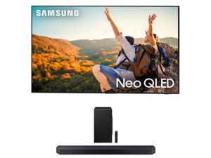 Samsung QN55QN85CAFXZA 55 Inch 4K Neo QLED Smart TV with Dolby Atmos with a Samsung HWQ900C 712ch Soundbar and Subwoofer with Dolby Atmos 2023