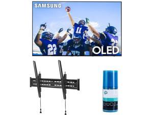 Samsung QN77S90CAFXZA 77 4K OLED Smart TV with AI Upscaling with a Walts TV LargeExtra Large Tilt Mount for 4390 Compatible TVs and Walts HDTV Screen Cleaner Kit 2023