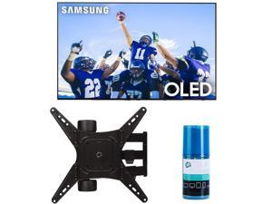 Samsung QN55S90CAFXZA 55 4K OLED Smart TV with AI Upscaling with a Walts TV Medium Full Motion Mount for 3265 Compatible TVs and Walts HDTV Screen Cleaner Kit 2023