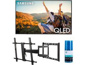 Samsung QN55Q80CAFXZA 55 4K QLED Direct Full Array with Dolby Smart TV with a Walts TV LargeExtra Large Full Motion Mount for 4390 Compatible TVs and Walts HDTV Screen Cleaner Kit 2023