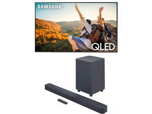 Samsung QN55QN90CAFXZA 55 Inch Neo QLED Smart TV with 4K Upscaling with a JBL BAR500 51ch Soundbar and Subwoofer with MultiBeam and Dolby Atmos 2023