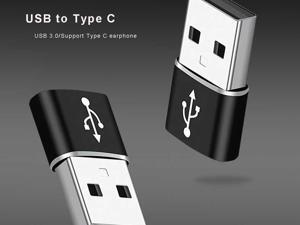 USB C 3.0 Female to USB3.0  Male Adapter (2 Pack) (Upgraded Version),Type C to USB A Connector,Works with Laptops,Chargers,and More Devices with Standard USB A Interface (Black)