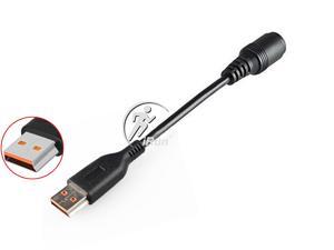 Dongle Adapter 5.5x2.5mm to Lenovo New Square USB Tip (Orange Color) Connector Converter for Lenovo Yoga 900/ Yoga 700 11 14, Yoga 3/ Pro