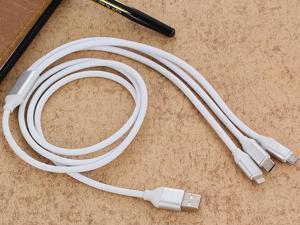Multi USB Cable, 4FT Premium 3 in 1 Multiple Charging Cable Adapter Connector with Type C/ Lightning/ Micro USB for Android Devices /iPad/iPhone 7/7Plus and Universal Use (White) Multi USB Cable, 4FT Premium 3 in 1 Multiple Charging Cable Adapter Connector with Type C/ Lightning/ Micro USB for Android Devices /iPad/iPhone 7/7Plus and Universal Use (White)