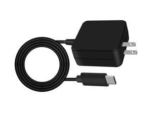 65W USB C PD Charger Type C Wall Charger Power Delivery for Laptop MacBook Pro, Pixel 2/XL PixelBook, Galaxy S8, Nintendo Switch, Chromebook Charger, Black