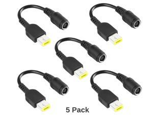 5-Pack 7.9x5.5mm to Lenovo Slim Square Connector Plug Converter Cable DC Jack for Lenovo S3 S5 G40 G50, ThinkPad X1 T440 T460 E531, Yoga 11E 11S, IdeaPad S210 U430 U530 Charger Cord 5-Pack 7.9x5.5mm to Lenovo Slim Square Connector Plug Converter Cable DC Jack for Lenovo S3 S5 G40 G50, ThinkPad X1 T440 T460 E531, Yoga 11E 11S, IdeaPad S210 U430 U530 Charger Cord