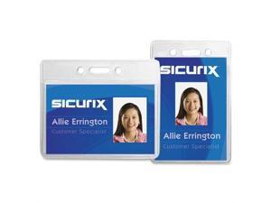 Baumgartens Vinyl Punched ID Badge Holders - Vertical - 3.5" x 2.5" - Vinyl - 50 / Pack - Clear Baumgartens Vinyl Punched ID Badge Holders - Vertical - 3.5" x 2.5" - Vinyl - 50 / Pack - Clear