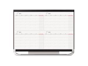 Quartet Prestige 2 Total Erase Four-Month Calendar, 48 x 36, Graphite Color Frame Quartet Prestige 2 Total Erase Four-Month Calendar, 48 x 36, Graphite Color Frame