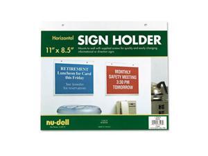 NU-DELL MANUFACTURING Acrylic Sign Holder, Horizontal, 11 x 8-1/2, Clear NU-DELL MANUFACTURING Acrylic Sign Holder, Horizontal, 11 x 8-1/2, Clear