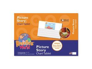 Roselle Picture Story Chart Tablet, 24" x 16", Ruled Pages, 20 Sheets Roselle Picture Story Chart Tablet, 24" x 16", Ruled Pages, 20 Sheets