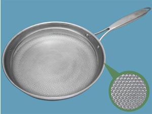 Healthy Cooking "Dimple" Design 11.5-in./ 28cm Stainless Steel Frypan Healthy Cooking "Dimple" Design 11.5-in./ 28cm Stainless Steel Frypan