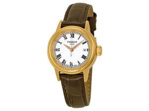 Tissot Carson White Dial Brown Leather Ladies Watch T0852103601300 Tissot Carson White Dial Brown Leather Ladies Watch T0852103601300