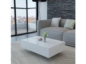 Living Room High Gloss Coffee Table 33" - MDF White