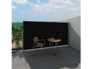 Outdoor Terrace Patio Side Awning 63"x118" Black