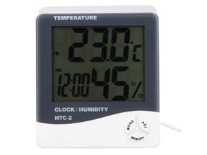 HTC-2 Digital Indoor/Outdoor Thermo-hygrometer Temperature Humidity Meter Tester with Time/Clock