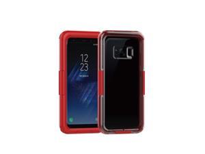 IP68 Waterproof Heavy Duty Hybrid Swimming Dive Case Cover For Samsung Galaxy S8 Plus WaterSnowShock Dirt Proof Phone Bag  Red