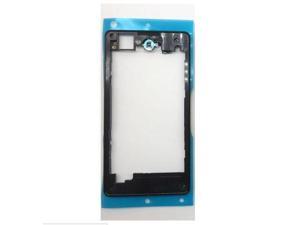 Fitted Case Z1 mini Rear Housing Middle Plate Frame Spare Part With Adhesive for Sony Xperia Z1 Compact D5503 Back Rear Frame Black