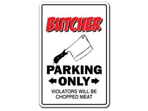 I'M THE BUTCHER Warning Decal mother meat store cutter grocery