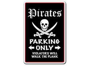 PIRATES Parking Decal blackbeard captain hook kidd gangplank